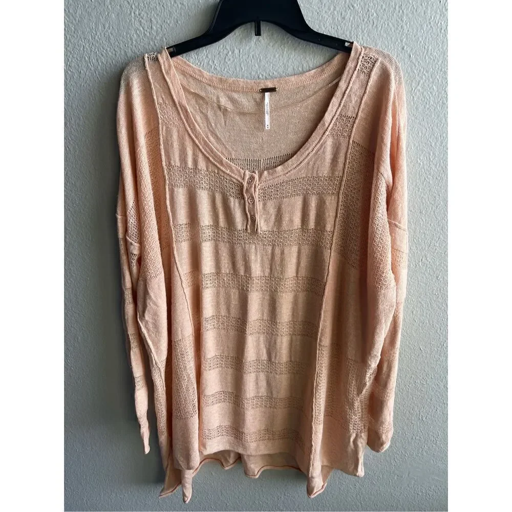 ❤️Free People Semi Sheer Oversize Tunic Top
